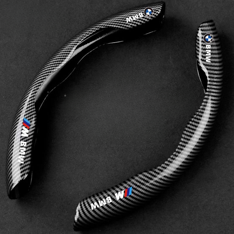 Premium Carbon Fiber Steering Wheel Cover - Clear and Glossy, Easy Installation, Universal Fit