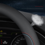 Premium Nappa Leather Steering Wheel Cover - Luxurious Comfort, Breathable Design, and All-Season Durability