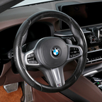 Premium Carbon Fiber Steering Wheel Cover - Clear and Glossy, Easy Installation, Universal Fit