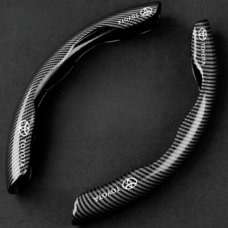 Premium Carbon Fiber Steering Wheel Cover - Clear and Glossy, Easy Installation, Universal Fit