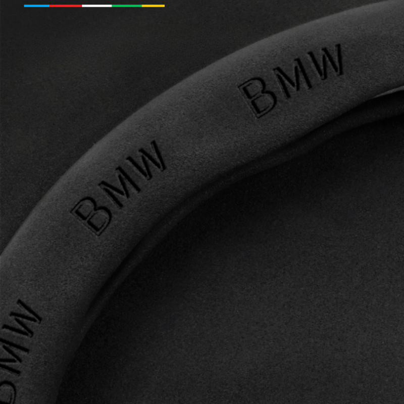 TrackVibe | Orange Carbon Suede Steering Wheel Cover – Anti-Slip & Wear-Resistant