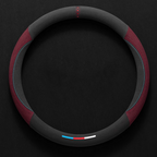 ComfortGrip Suede Steering Wheel Cover - Customizable Logo & Durable Comfort