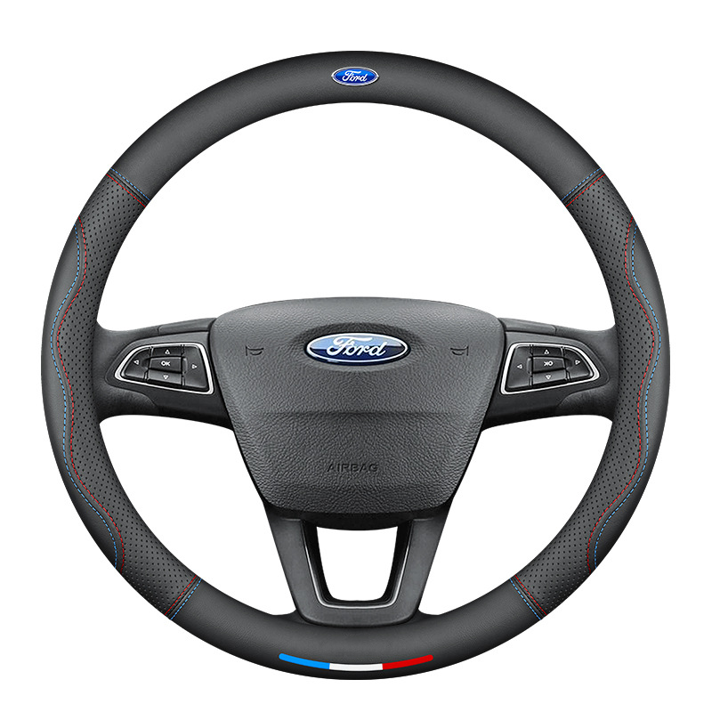 SportVibe Pro - Perforated Leather Steering Cover for Enhanced Grip