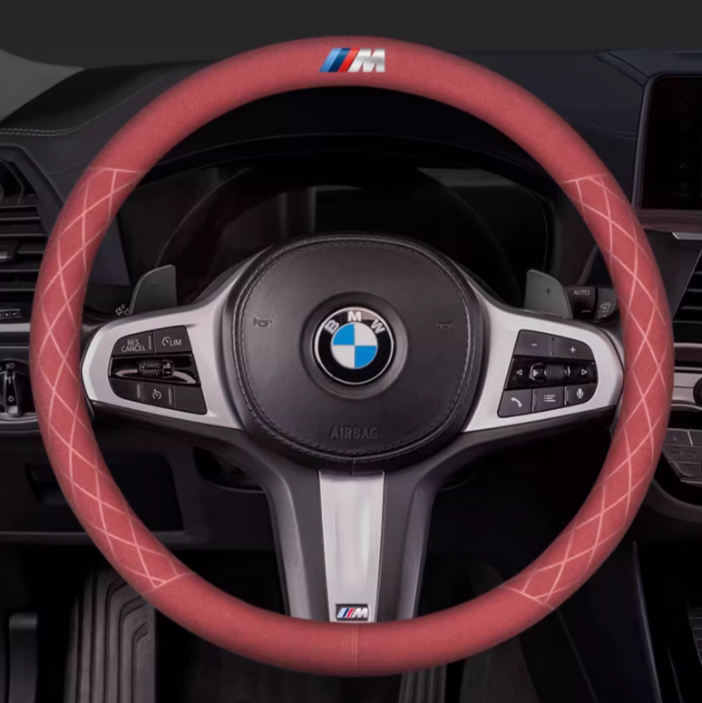 LuxeDrive Breathable Suede Steering Wheel Cover - Anti-slip, Sweat-Resistant & Soft Grip