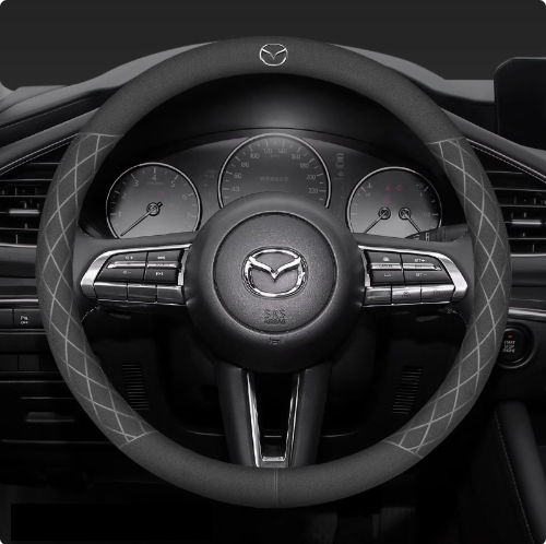 LuxeDrive Breathable Suede Steering Wheel Cover - Anti-slip, Sweat-Resistant & Soft Grip