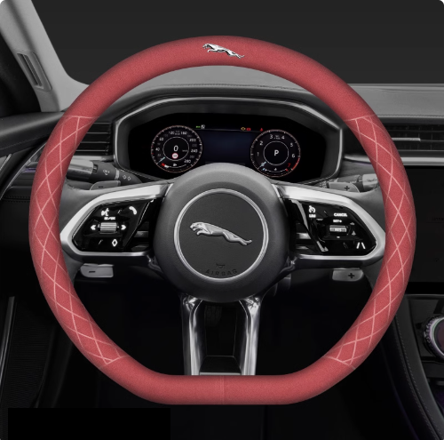 LuxeDrive Breathable Suede Steering Wheel Cover - Anti-slip, Sweat-Resistant & Soft Grip
