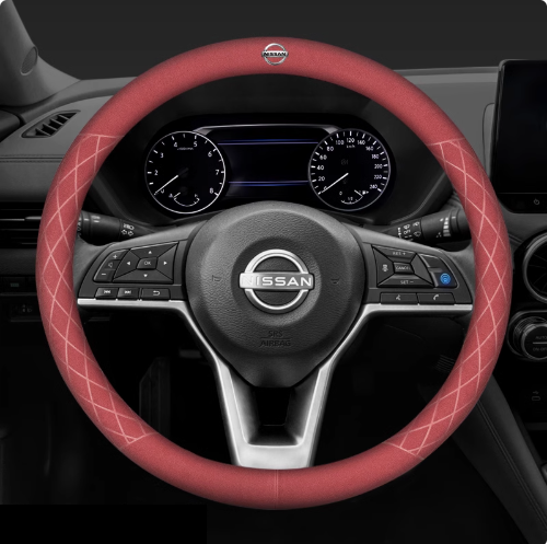 LuxeDrive Breathable Suede Steering Wheel Cover - Anti-slip, Sweat-Resistant & Soft Grip