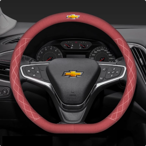 LuxeDrive Breathable Suede Steering Wheel Cover - Anti-slip, Sweat-Resistant & Soft Grip