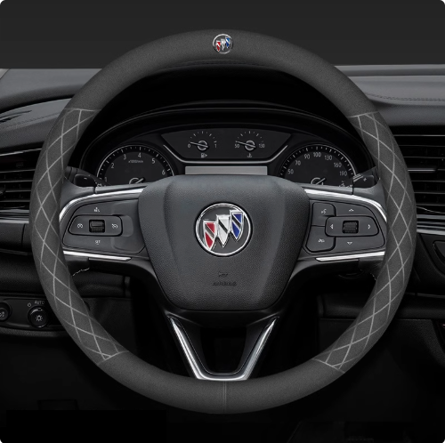 LuxeDrive Breathable Suede Steering Wheel Cover - Anti-slip, Sweat-Resistant & Soft Grip
