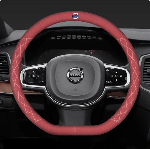 LuxeDrive Breathable Suede Steering Wheel Cover - Anti-slip, Sweat-Resistant & Soft Grip