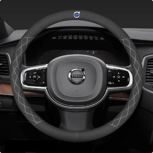 LuxeDrive Breathable Suede Steering Wheel Cover - Anti-slip, Sweat-Resistant & Soft Grip