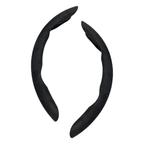 LuxeDrive Suede Sports Steering Wheel Cover - Customizable Logo