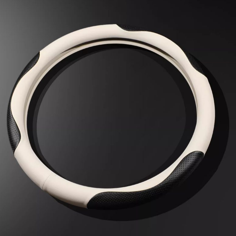 Elegancia Pro - Hand-Stitched Nappa Leather Steering Cover with Anti-Slip Backing