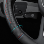 SportVibe Pro - Perforated Leather Steering Cover for Enhanced Grip