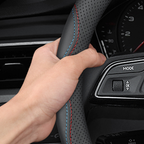 SportVibe Pro - Perforated Leather Steering Cover for Enhanced Grip