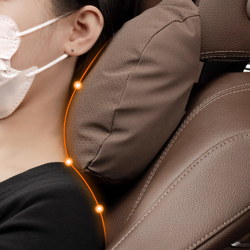 Velora Leather Car Pillow – Breathable Comfort & Custom Logo Ready