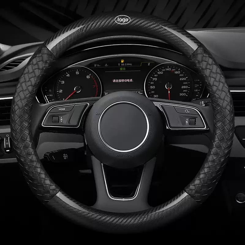 NappaWeave Luxe Steering Cover - Breathable Comfort & Custom Logo Ready