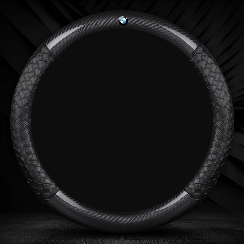 NappaWeave Luxe Steering Cover - Breathable Comfort & Custom Logo Ready
