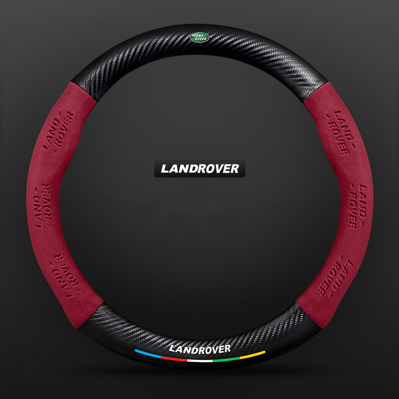 TrackVibe | Red Carbon Suede Steering Wheel Cover – Anti-Slip & Wear-Resistant