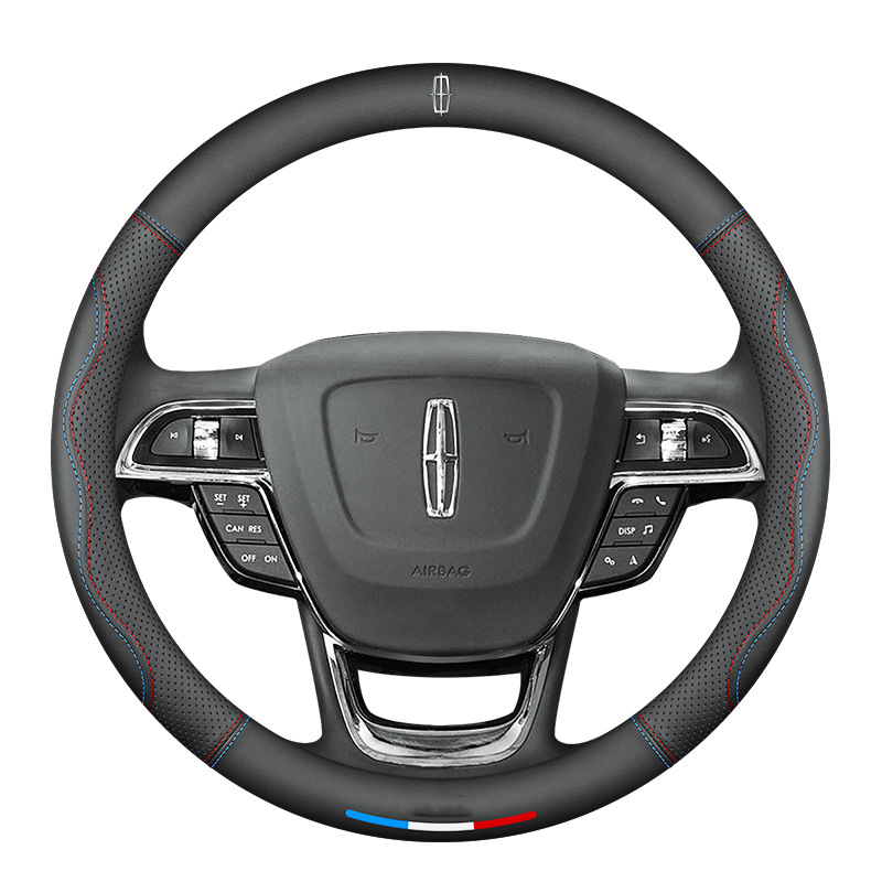 SportVibe Pro - Perforated Leather Steering Cover for Enhanced Grip