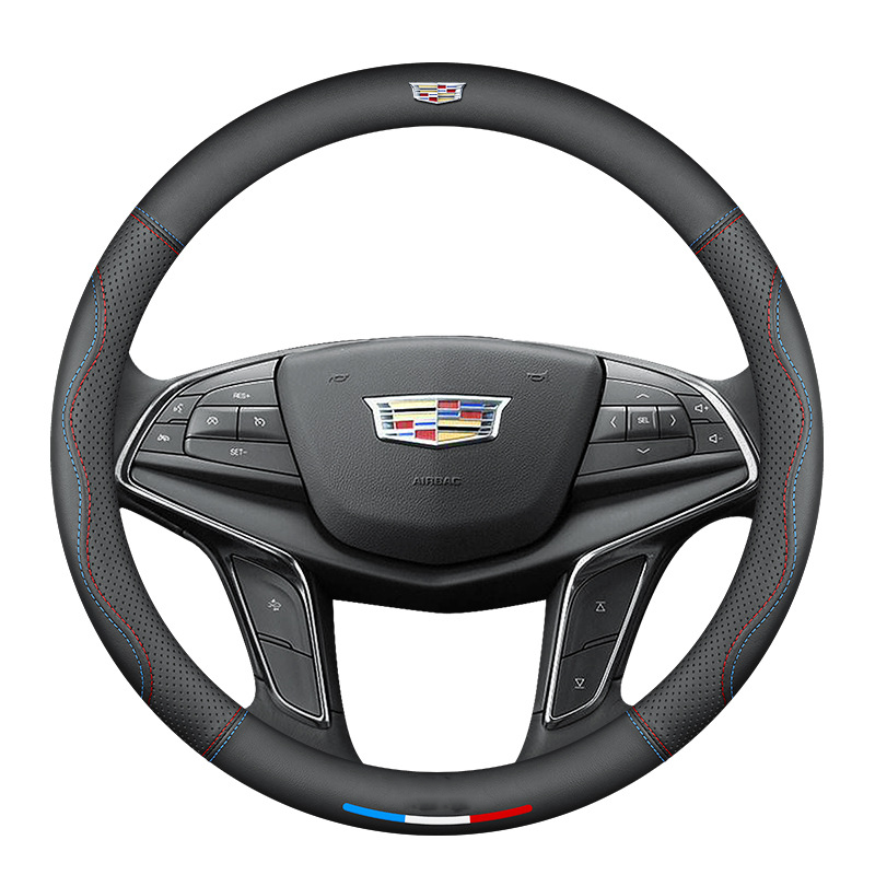 SportVibe Pro - Perforated Leather Steering Cover for Enhanced Grip