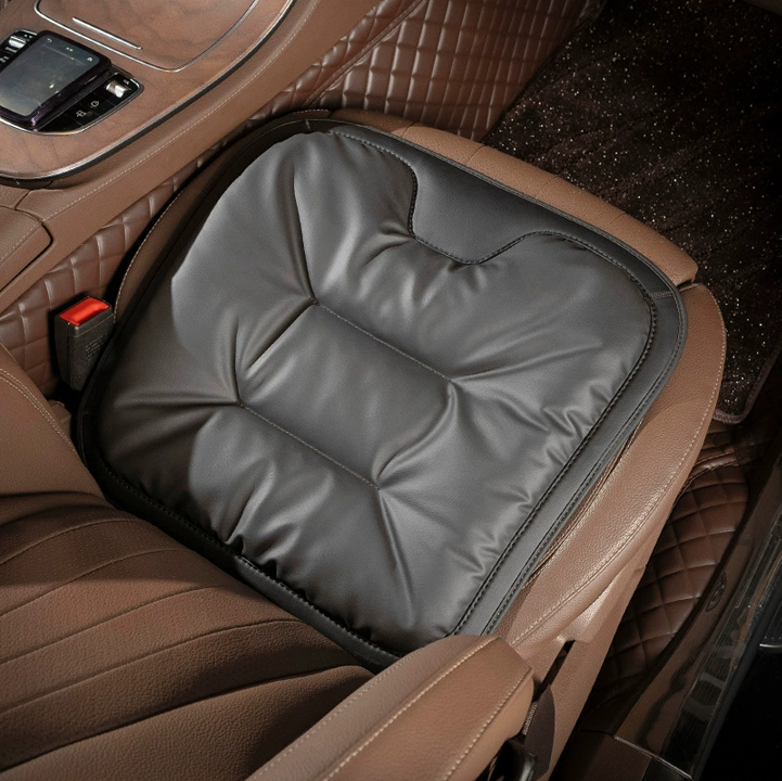 LuxNappa Soft Car Seat Cushion - Comfortable  Breathable & Customizable Logo